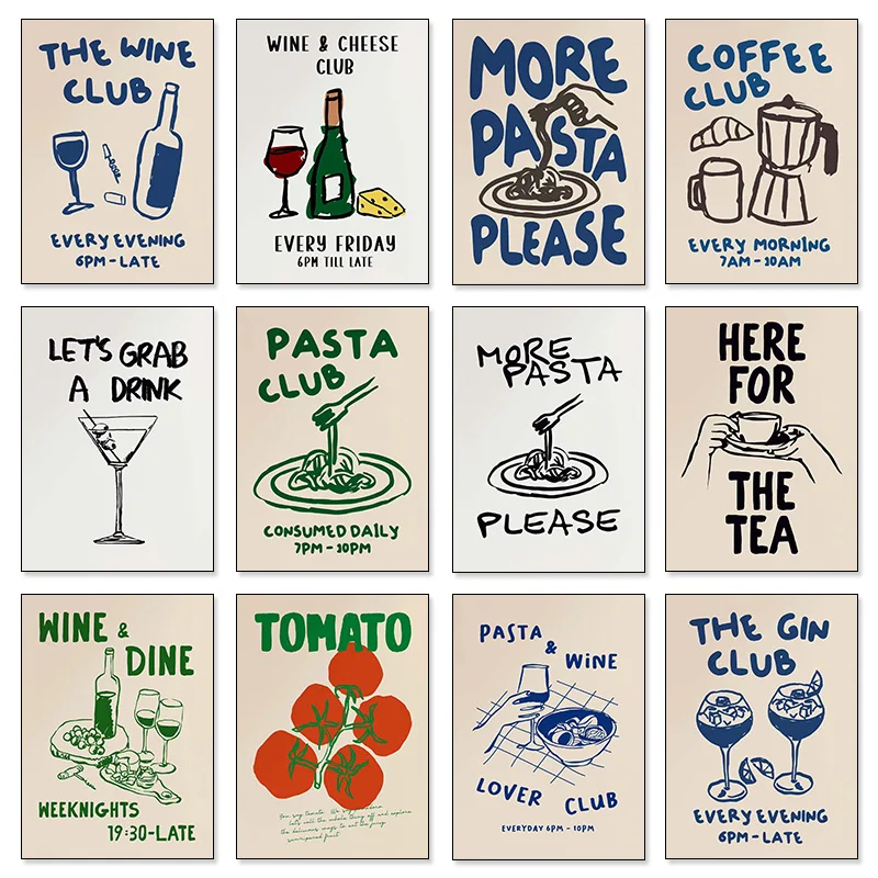 Coffee Tea Picture - Affiches sur toile d'art mural moderne