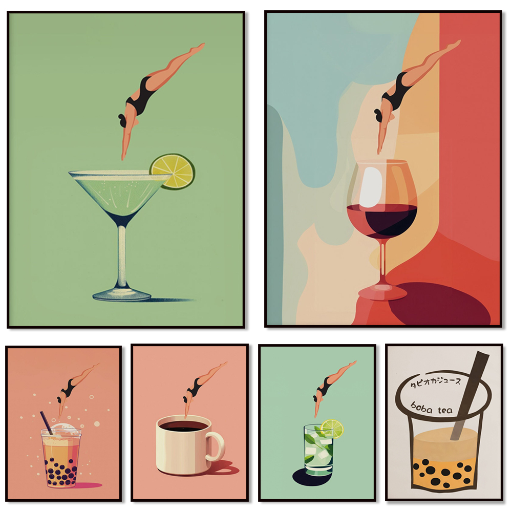Coffee Tea Picture - Art mural de vin, gin et