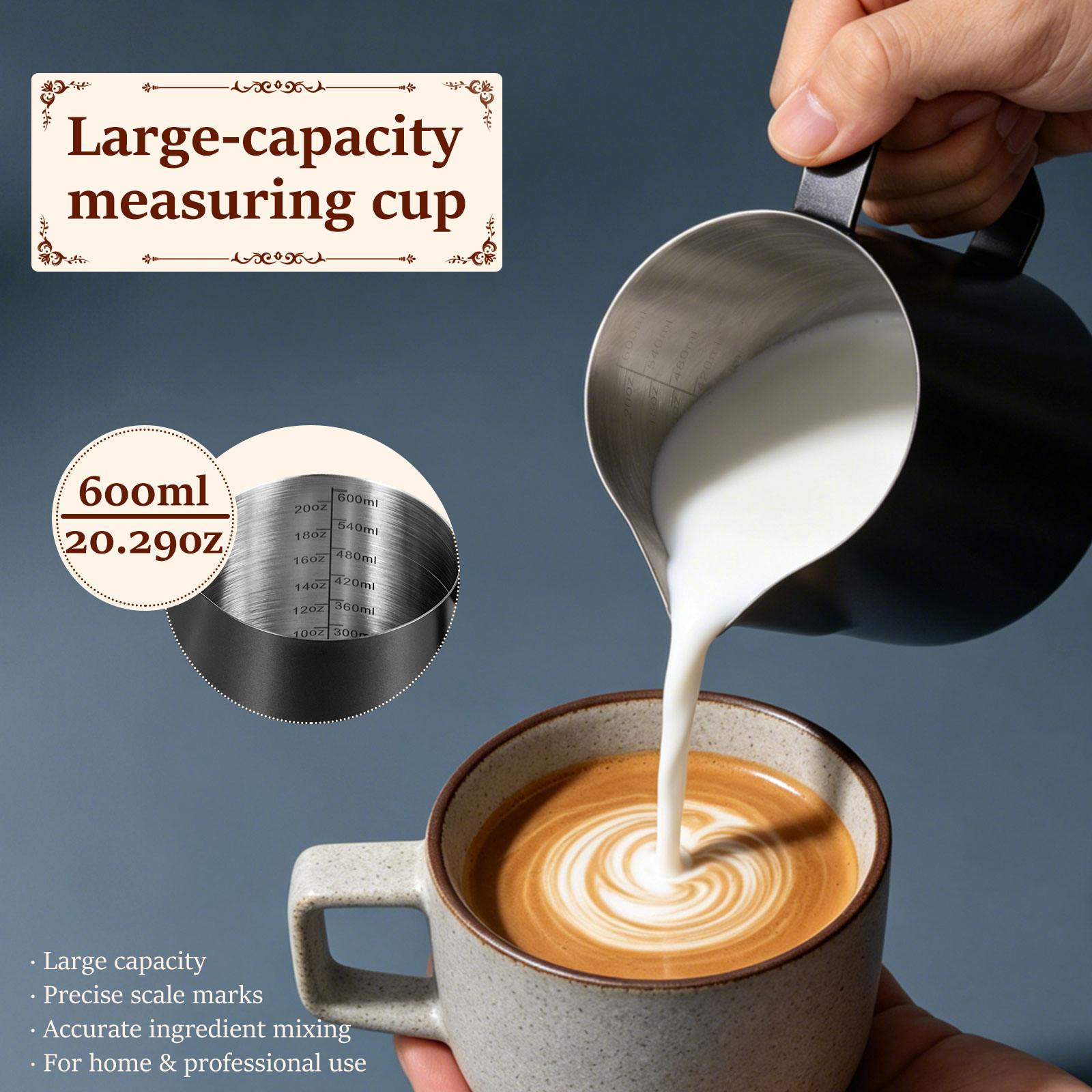 Pichet à mousse de lait en aci - Barista Milk Jug avis et prix