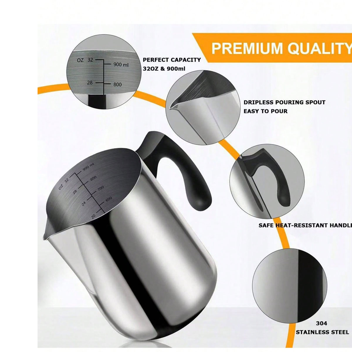 Pichet à café en acier inoxyda - Barista Milk Jug avis et prix