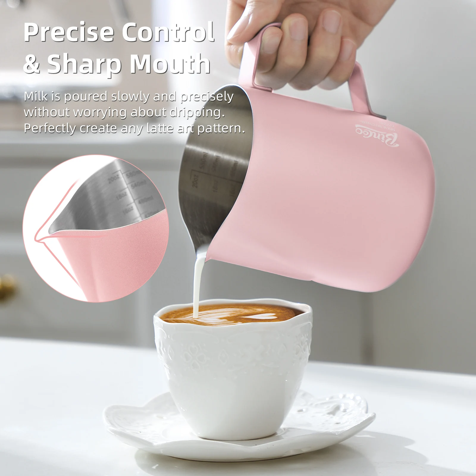 BINCOO 350/600ML pichet à mous - Barista Milk Jug avis et prix
