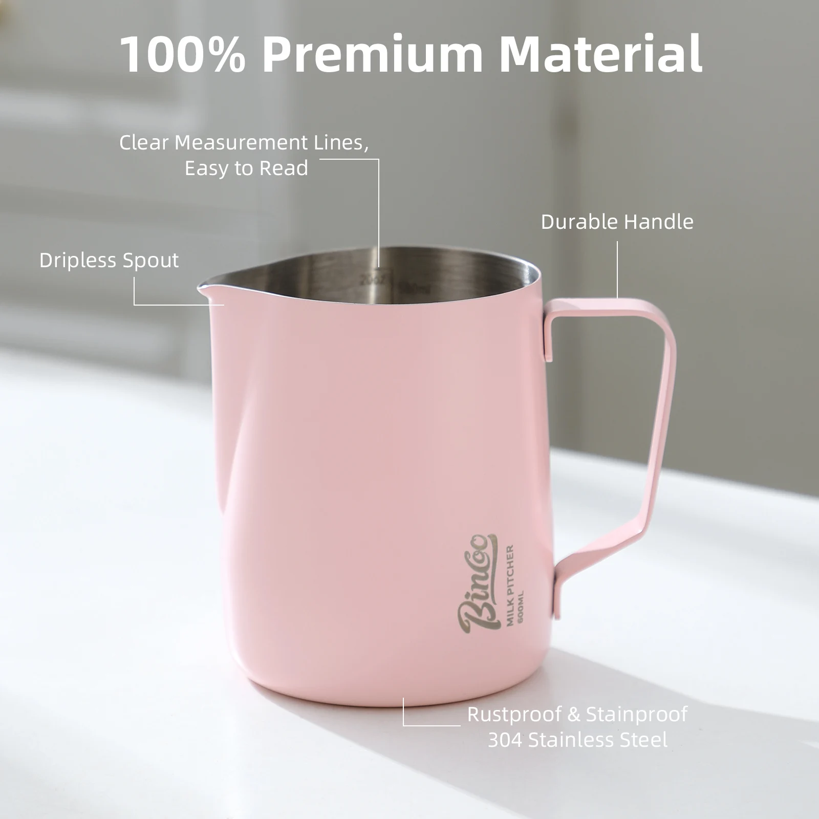 BINCOO 350/600ML pichet à mous - Barista Milk Jug avis et prix